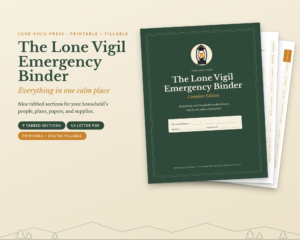 Lone Vigil Emergency Binder: Complete Edition